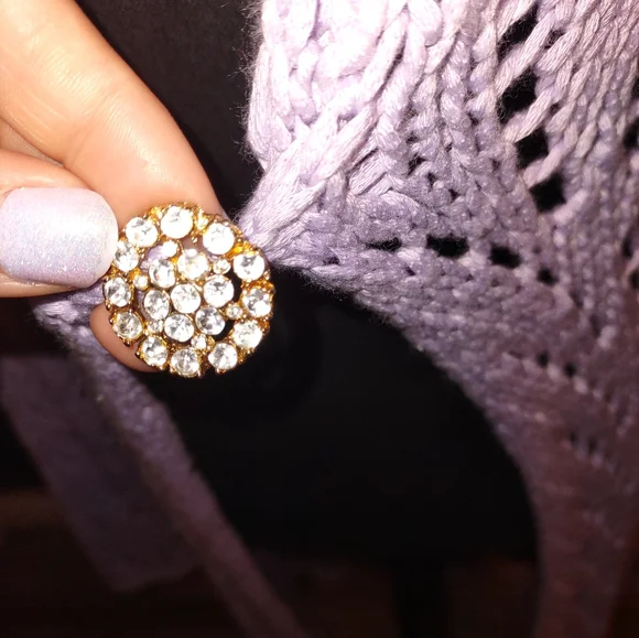 Vintage Y2K Candies Lavender Open-Knit Sweater - Picture 10 of 16